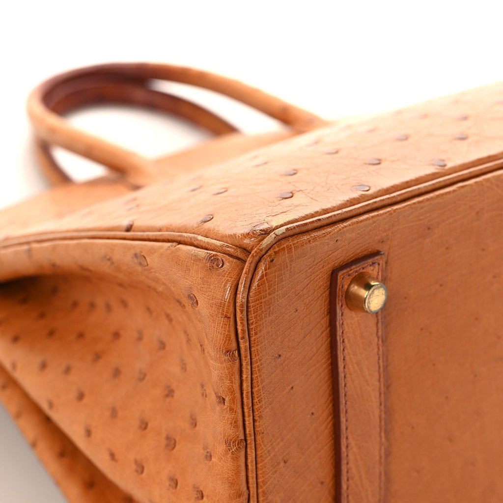 Ostrich Birkin 35 Gold