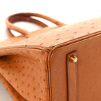 Ostrich Birkin 35 Gold