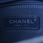 Patent Goatskin Quilted Medium Gabrielle Hobo Blue