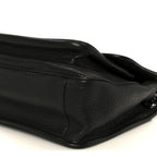 Grained Lambskin Monogram Large Niki Chain Satchel Black