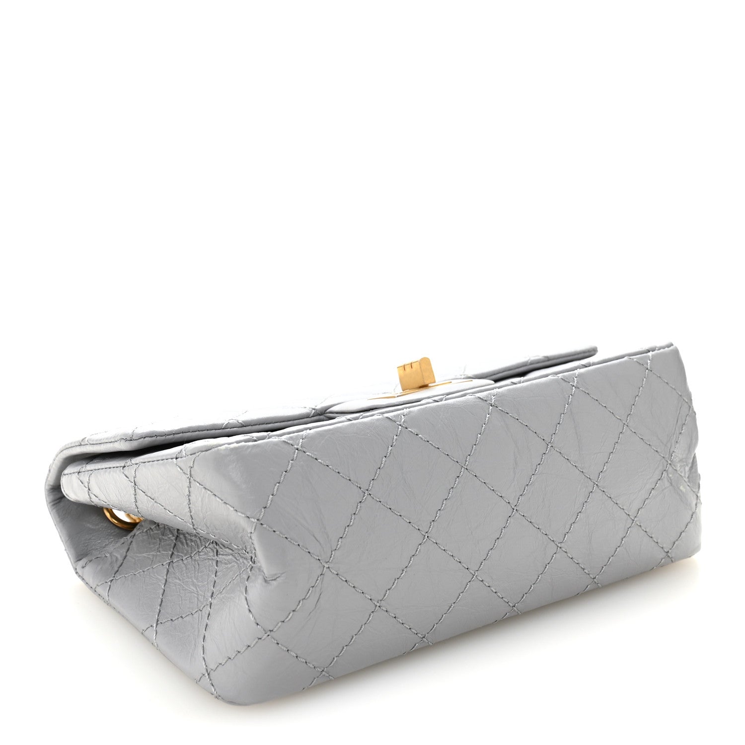 Aged Calfskin Quilted 2.55 Reissue Mini Flap Grey
