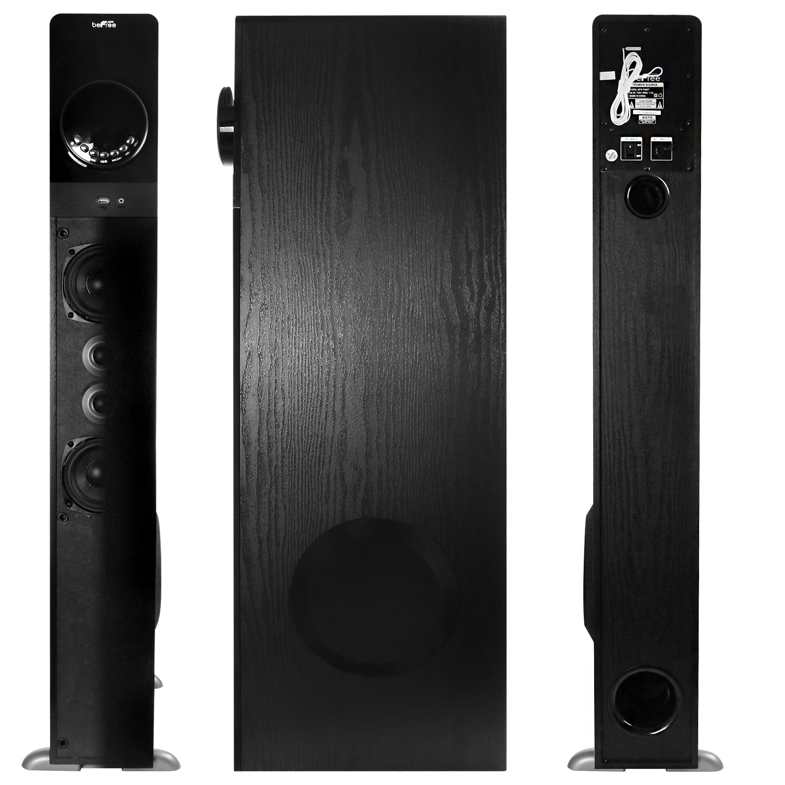 Bluetooth Powered Tower Speaker in Black
