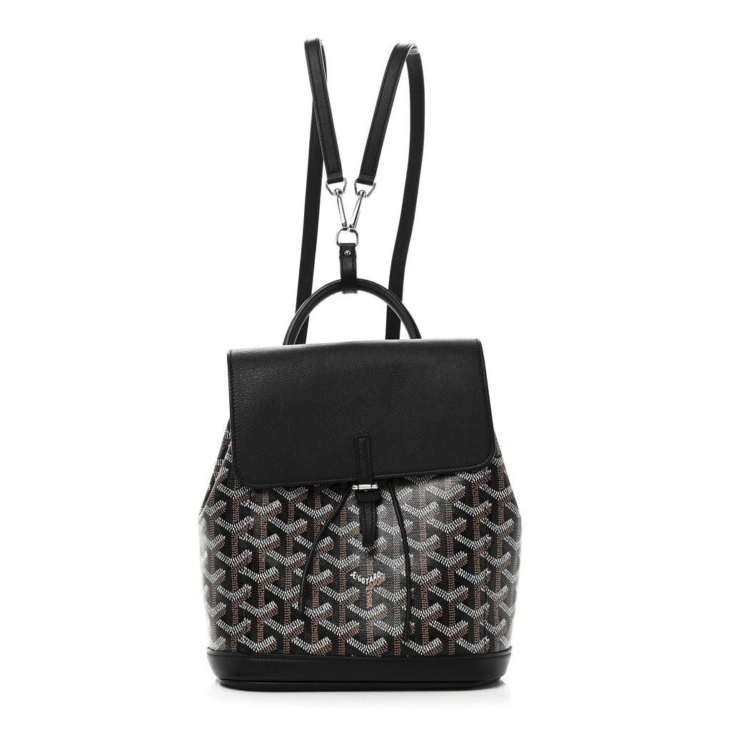 Goyardine Calfskin Mini Alpin Backpack Black