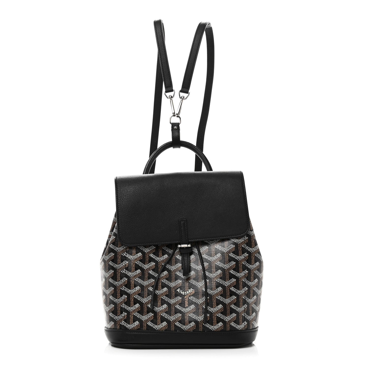 Goyardine Calfskin Mini Alpin Backpack Black