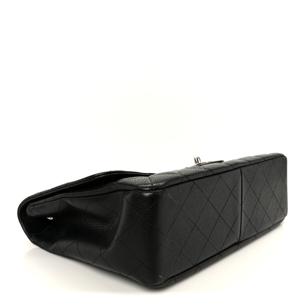 Caviar Quilted Jumbo Single Flap Black