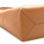 Shiny Calfskin Medium Puzzle Fold Tote Warm Desert