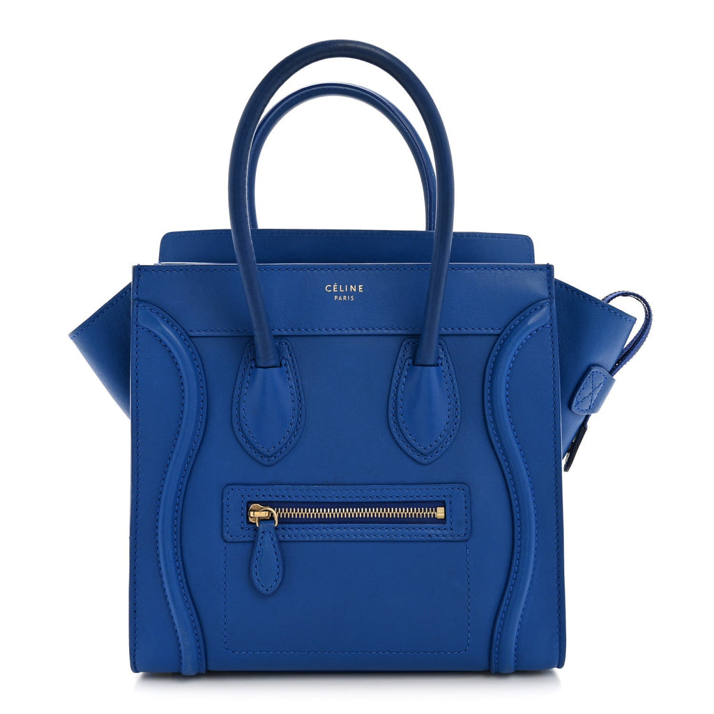 Smooth Calfskin Micro Luggage Royal Blue