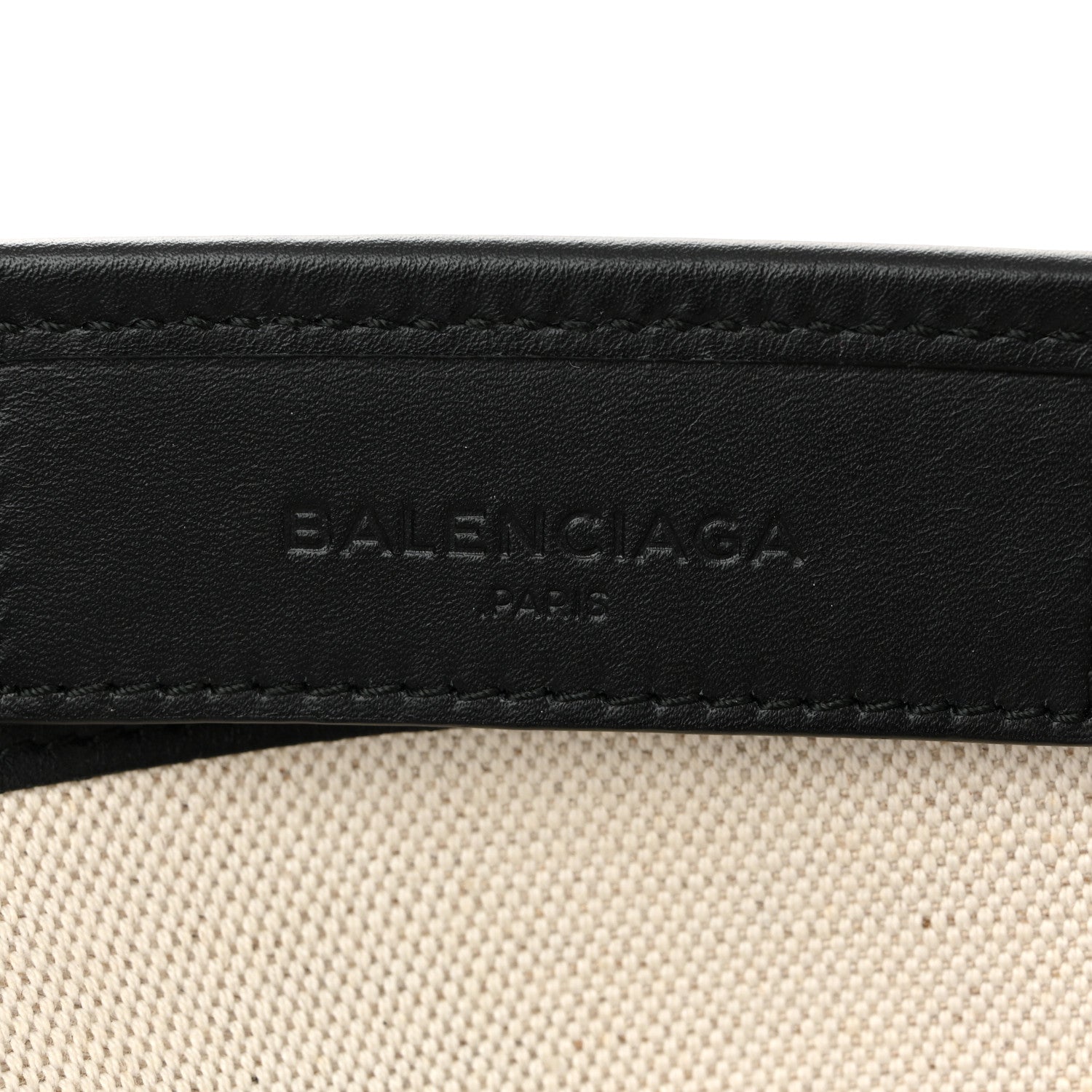 Cotton Canvas Satin Calfskin S Navy Cabas Natural Black