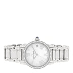 Stainless Steel Diamond Bezel Mother of Pearl 34mm Classic Quartz Watch