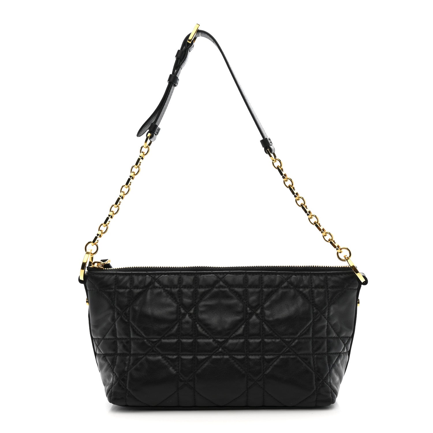 Lambskin Macrocannage DiorStar Hobo Bag Black