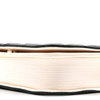 Lambskin Quilted Book Wallet On Chain WOC Black