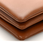 Smooth Lambskin Trio Crossbody Flap Bag Soft Tan