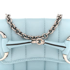 Nappa Vertical Matelasse Small Maxi Horsebit Chain Shoulder Bag Crystal Snow