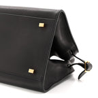 Polished Saddle Calfskin Soft Margaux 10 Bag Black