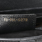 Grained Calfskin Saddle Bag Black
