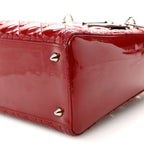 Patent Cannage Medium Lady Dior Red