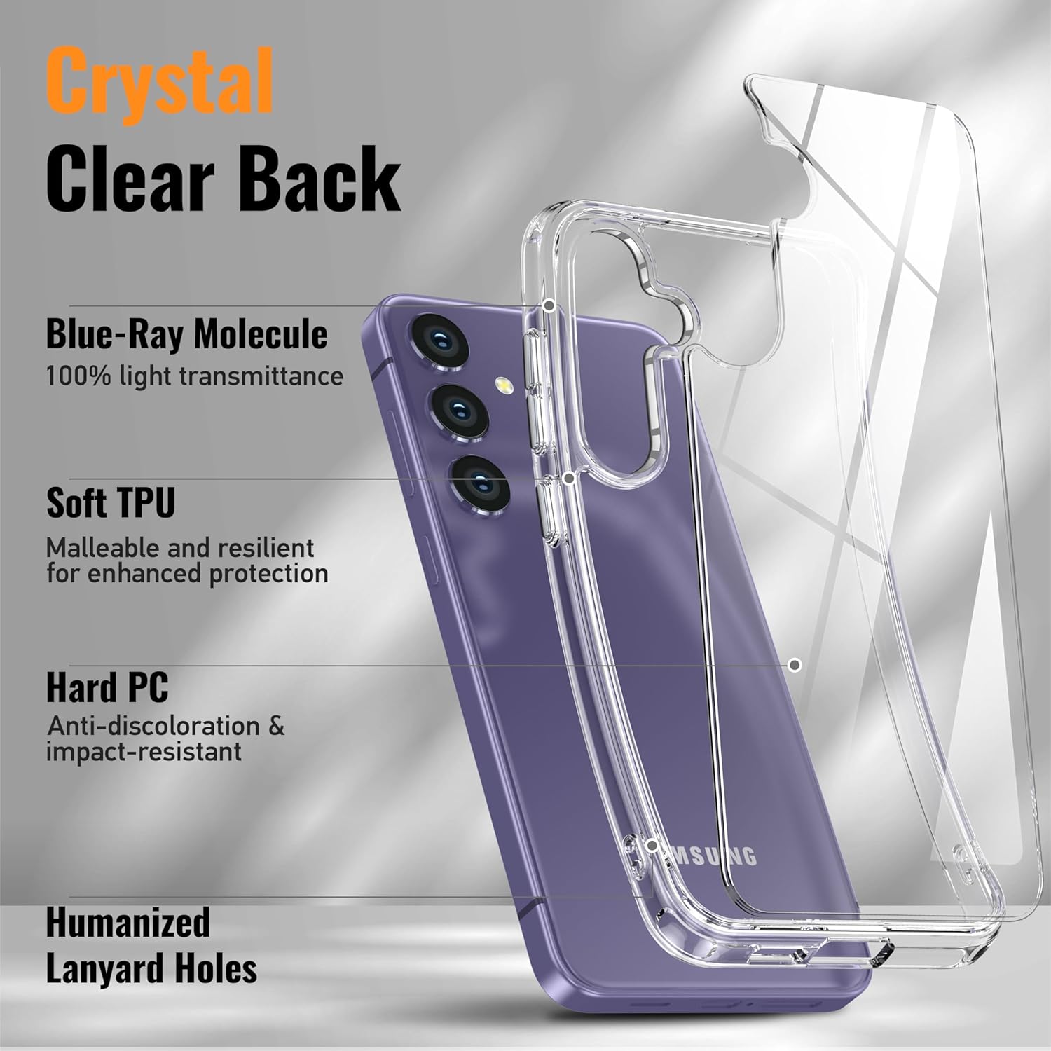 Entronix Case Compatible with Galaxy A16 - [Hard Back] Clear Cover