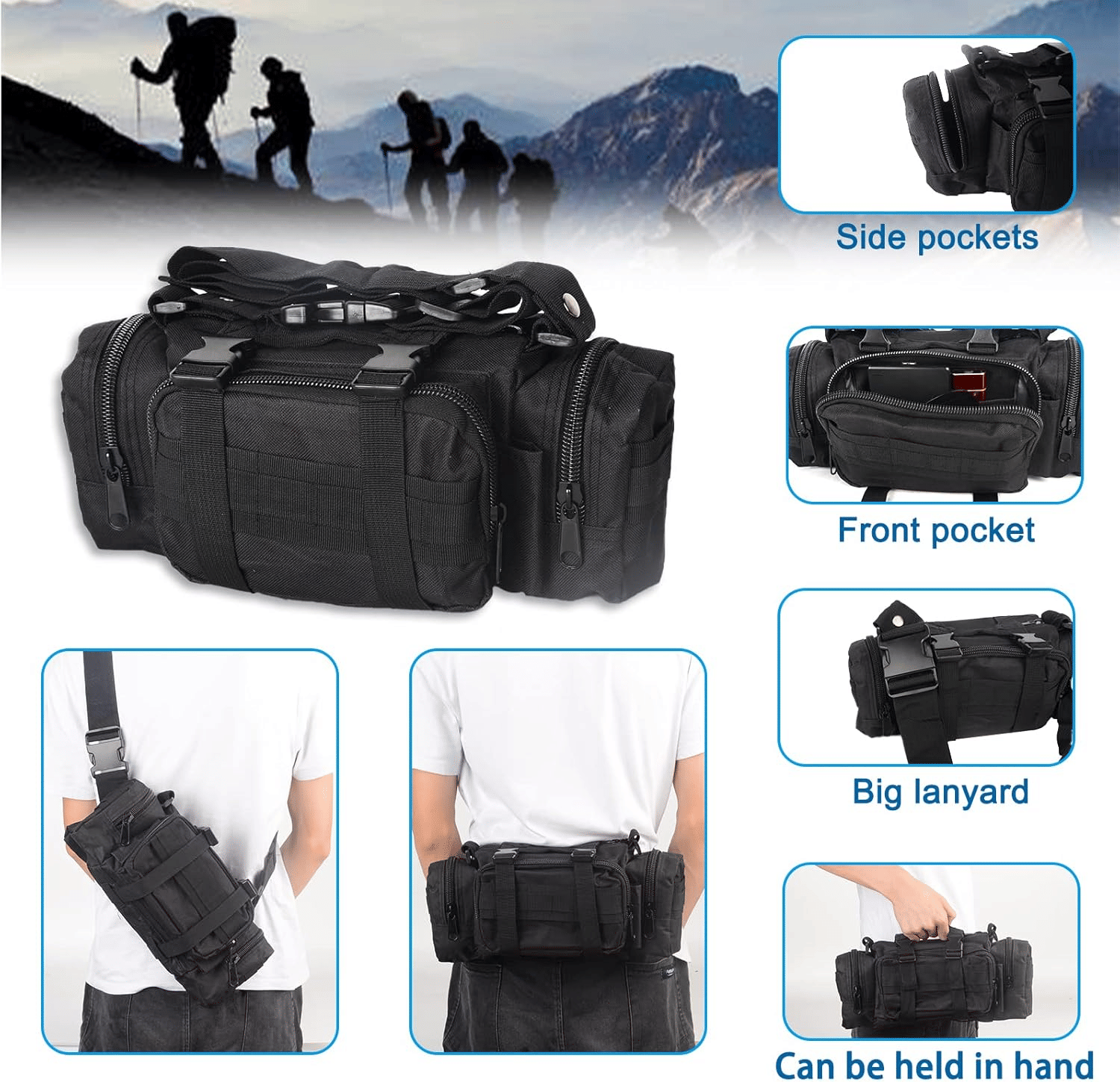 Universal Tactical Vehicle Back Seat Organizer with 3 Detachable Pouches Molle Pouches Truck Seat Organizer Tactical Gear for Car Truck Ford Jeep Vehicle