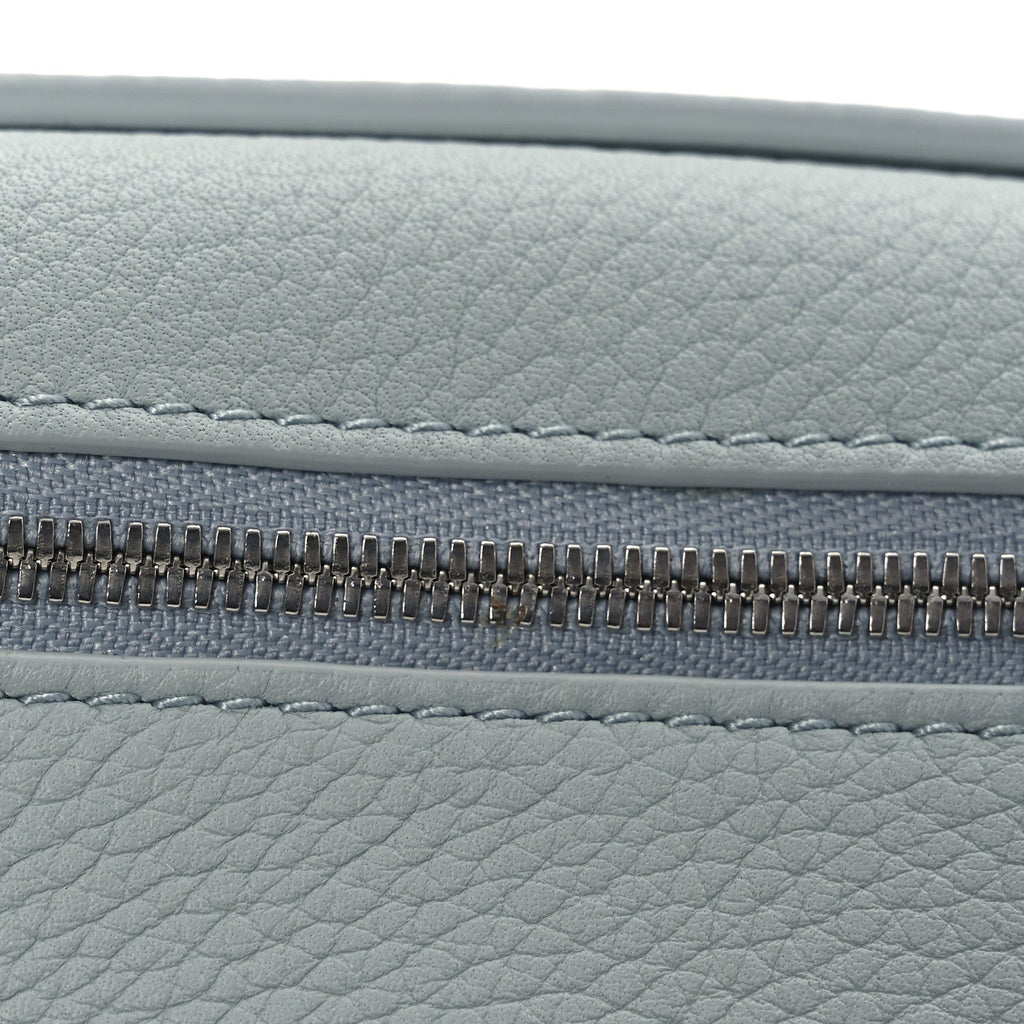 Grained Calfskin Extra Pocket Mini Pouch Minty Breeze