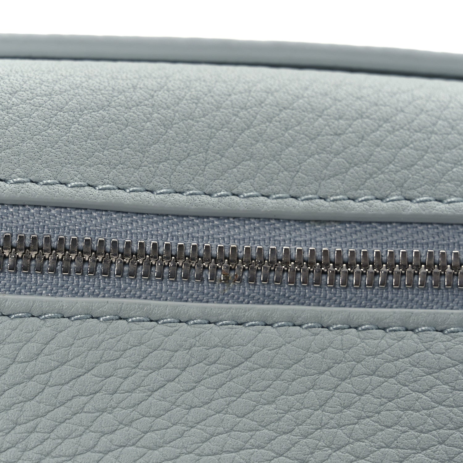 Grained Calfskin Extra Pocket Mini Pouch Minty Breeze