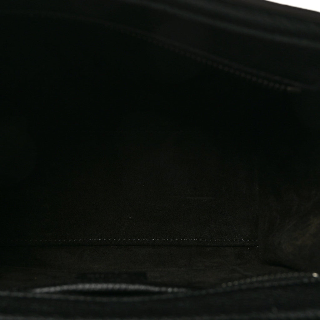 Drummed Calfskin Nano Luggage Black