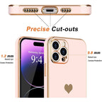 Entronix Case Compatible with iPhone 14 Plus - [Flexible] Luxury Glossy Heart