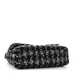 Tweed Quilted Large Chanel 19 Flap Black Silver Ecru