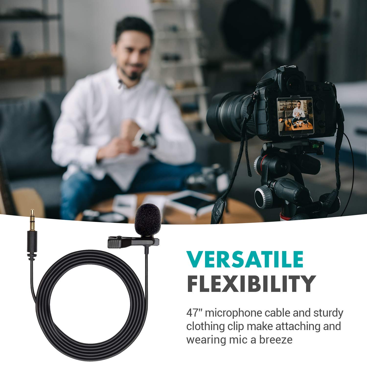 Movo DM1P Lavalier Mic for DJI Osmo 4k Camera