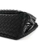 Nappa Intrecciato Small Campana Shoulder Bag Black