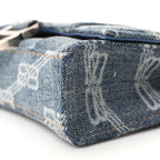 Denim BB Monogram Hourglass Chain Bag Blue