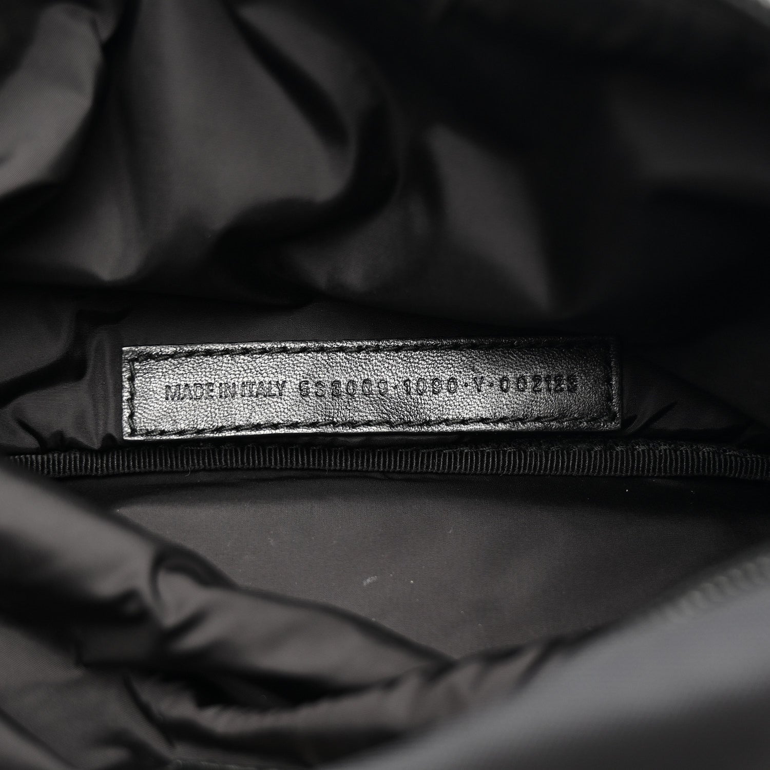 Recycled Sport Nylon Logo Embroidered Wheel Beltpack Black