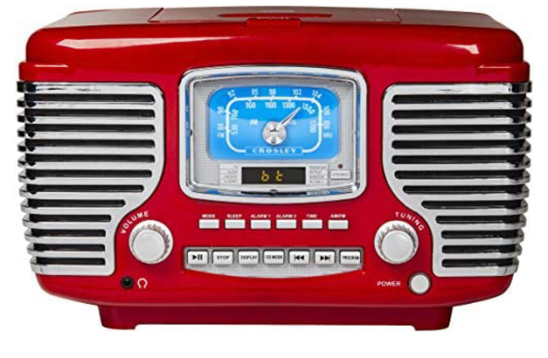 Crosley Corsair Tabletop Am/fm Bluetooth Radio With Cd Player And Dual Alarm Clock