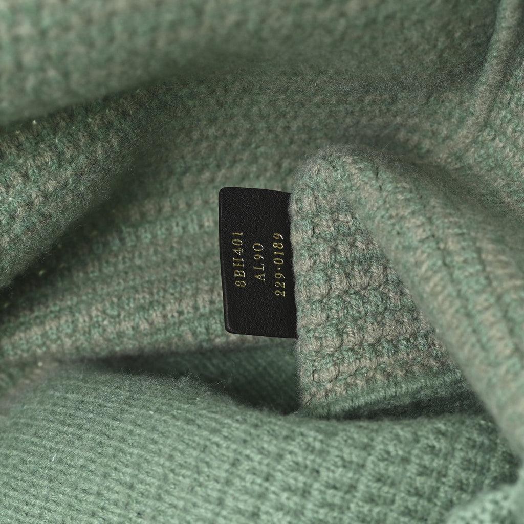 Cashmere Knit FF Large Shopper Tote Verde Islanda