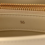 Satinated Calfskin Small 16 Top Handle Bag Beige