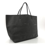 Textured Coated Canvas Bambi Print Large Antigona Tote Black