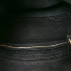 Pebbled Calfskin Large Rockstud Flip-Lock Messenger Bag Black