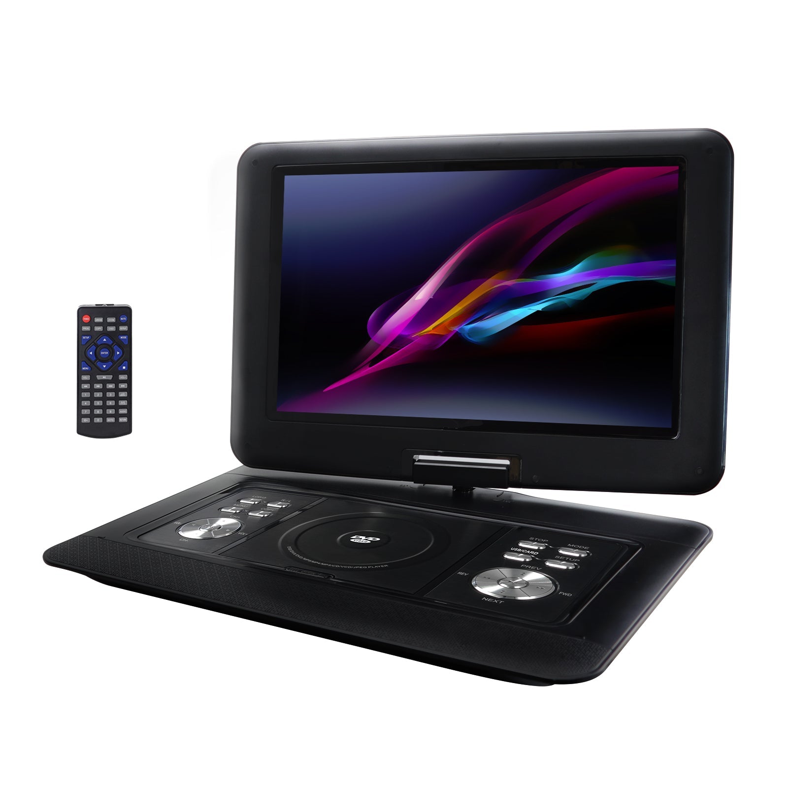 13.3 Inch Portable TV+DVD Player with Color TFT LED Screen and USB/HD/AV Inputs