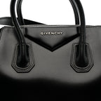 Shiny Lord Calfskin Small Antigona Black