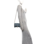 Denim BB Monogram Hourglass Chain Bag Blue
