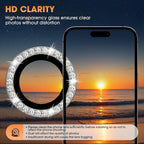 Entronix Camera Lens Protector Compatible with iPhone 17 Pro/17 Pro Max - Luxury Diamond Metal Cover