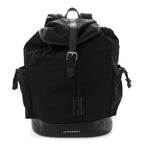 Nylon Grained Calfskin Watson Diaper Bag Black