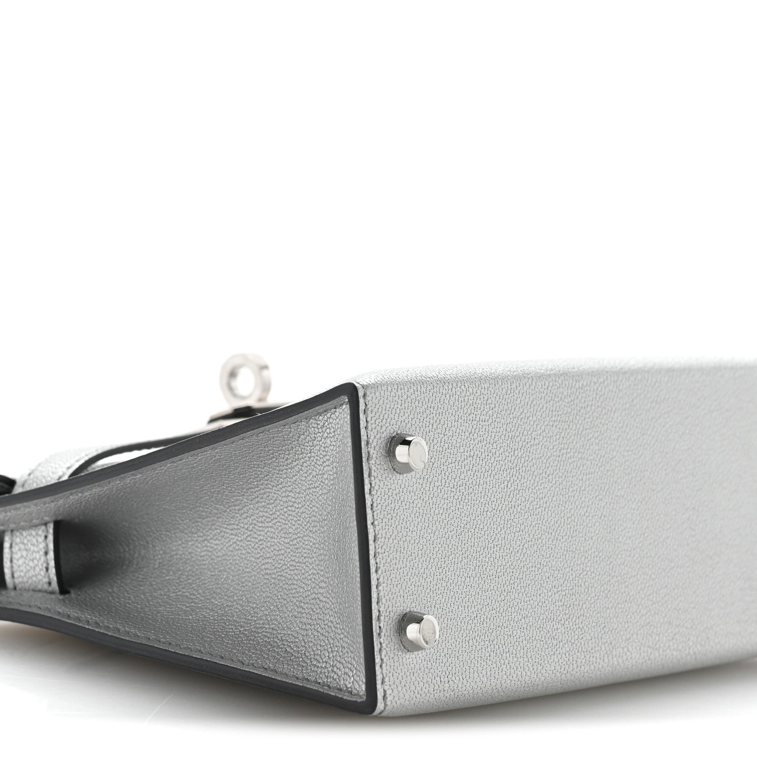 Metallic Chevre Chamkilight Mini Kelly Sellier 20 Argent
