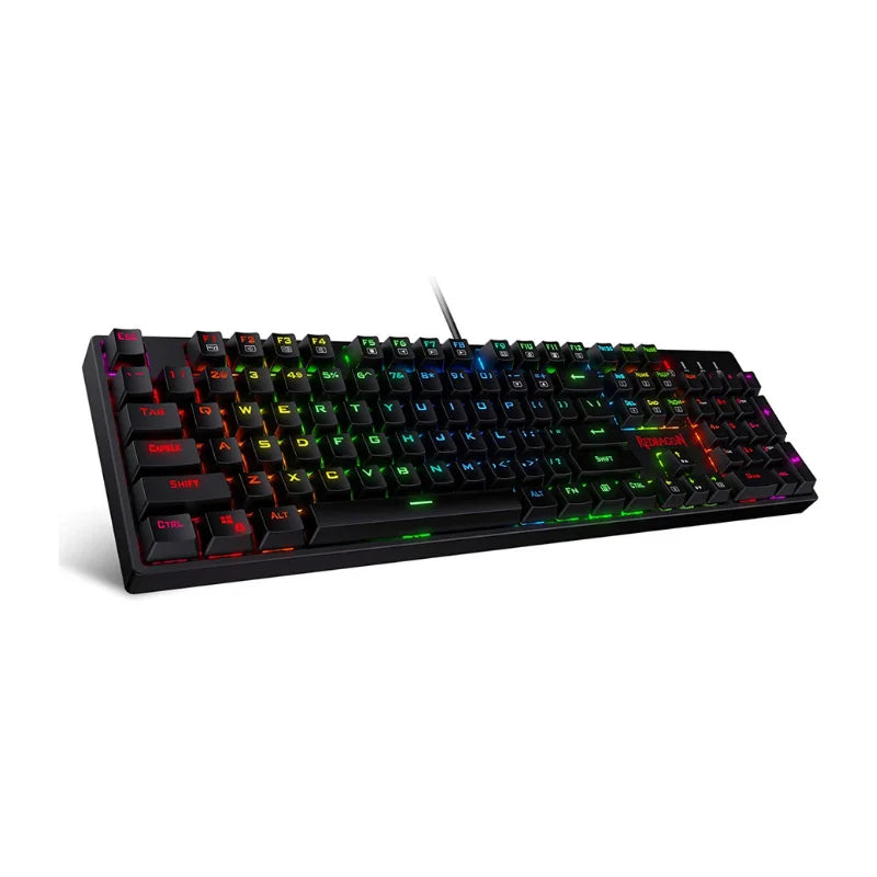 Redragon K582 SURARA RGB Mechanical Gaming Keyboard with 104 Linear Red Switches and Quiet Backlighting - Red Switch