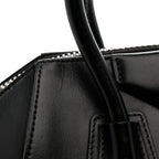 Shiny Lord Calfskin Small Antigona Black