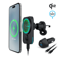 MagLock CAR 15W Magnetic Wireless Fast Charging Vent Mount with Qi2