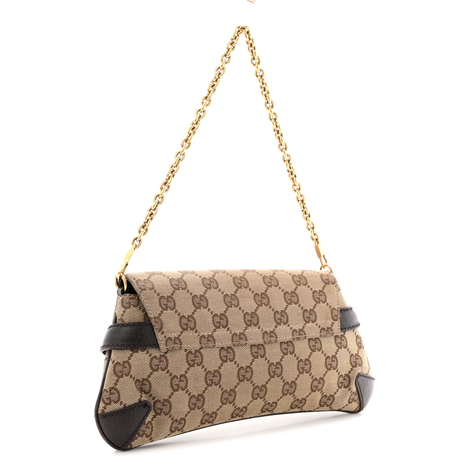 Monogram Horsebit Clutch Dark Brown