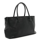 Calfskin Cerf Executive Shopper Tote Black