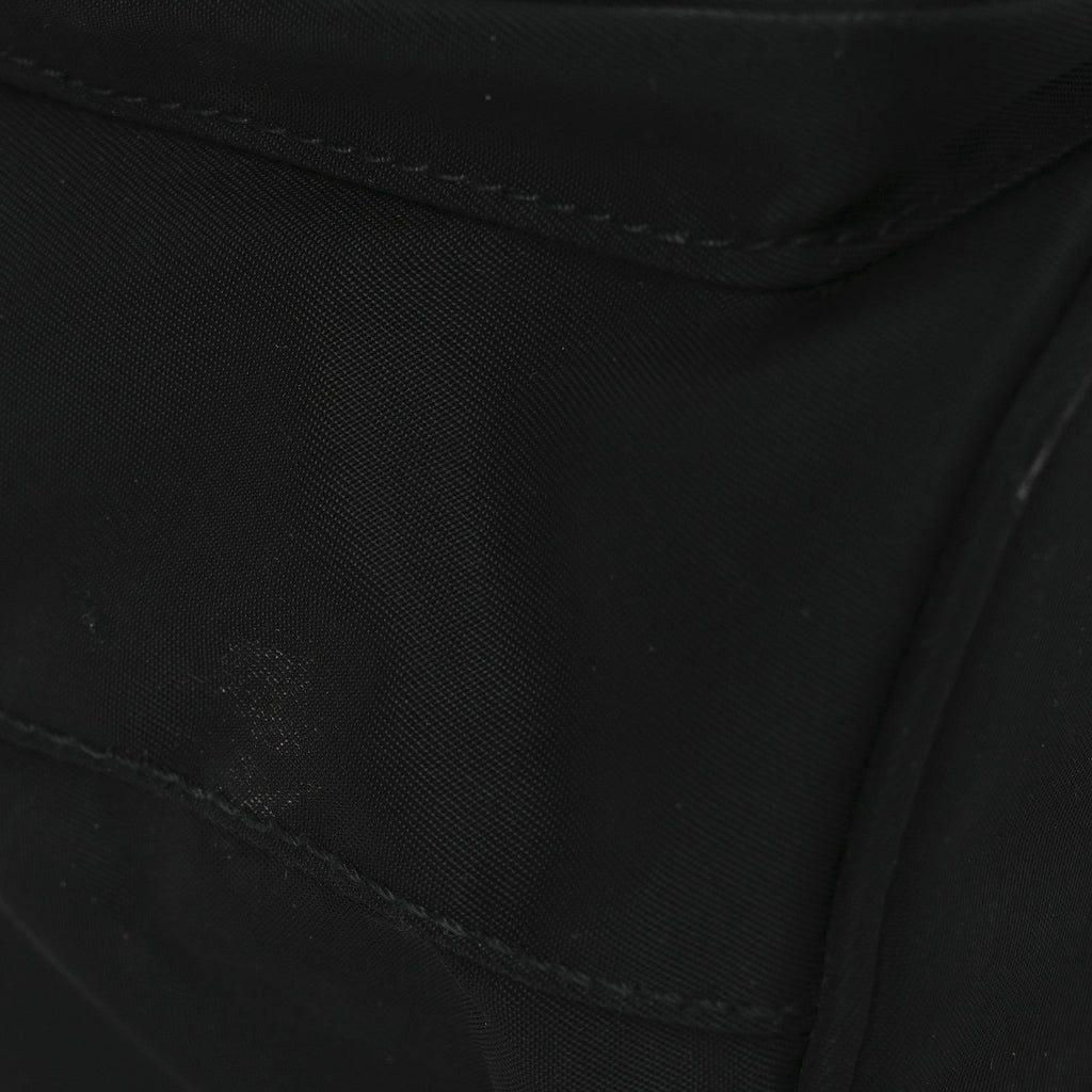 Saffiano Tessuto Nylon Mini Bucket Crossbody Bag Black