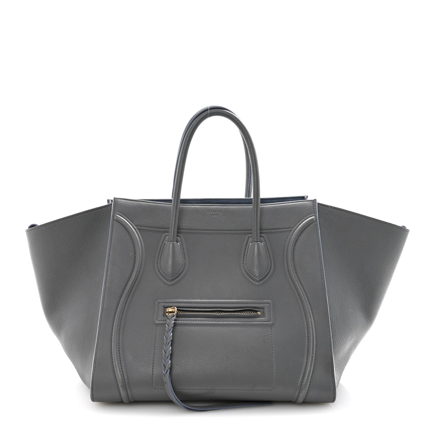 Baby Grained Calfskin Medium Phantom Luggage Kohl