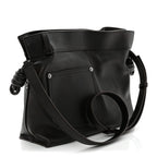 Shiny Calfskin Medium Panta Flamenco Knot Bag Vintage Brown